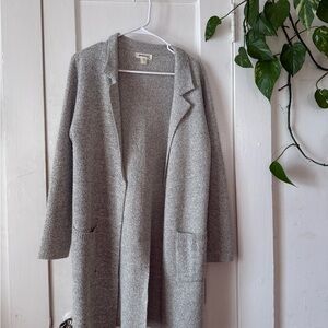 Monteau Gray Open-Front Sweater